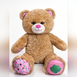 Build-A-Bear Brown Teddy with Pink and Green Accents